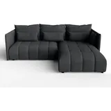 ax living Eckcouch Polyester 3-Sitzer Grau