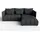 ax living Eckcouch Polyester 3-Sitzer Grau