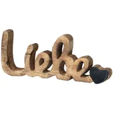 levandeo Schriftzug Liebe L26cm Mango Natur Schwarz Holz Buchstaben Tischdeko Deko Love Wohndeko