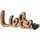 levandeo Schriftzug Liebe L26cm Mango Natur Schwarz Holz Buchstaben Tischdeko Deko Love Wohndeko