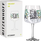 Ritzenhoff & Breker Ritzenhoff 3458003 Gin-Glas 700 ml – Serie Fabelkraft Motiv Nr. 3 – Cocktailglas, Storchillustration – Made in Germany