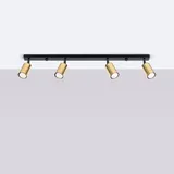 Sollux lighting - WINX 4L schwarz/gold