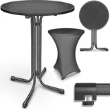 tillvex Gastro Stehtisch klappbar Ø60 cm Anthrazit