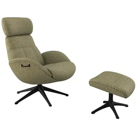flexlux Relaxsessel "Elegant, Funktionssessel, verstellbarer Rücken- und Kopfstütze", grün (fall grün), B:90cm H:107cm T:89cm, 62% Polyester, 17% Cotton, 14% Linen, 12%Polyester, 4% Wool, Sessel, Relaxsessel, Premium Komfort, Rücken- & Kopfteilverstellung,