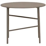 VCM ebuy24 Pesetos Gartentisch Beistelltisch Ø50cm H40cm Nussbaum Dekor