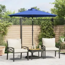 vidaXL Balkonschirm 225 x 225 cm Azurblau