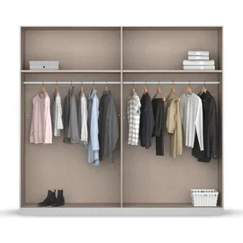 Rauch Drehtürenschrank Miro 226 x 210 x 54 cm Braun/Grau