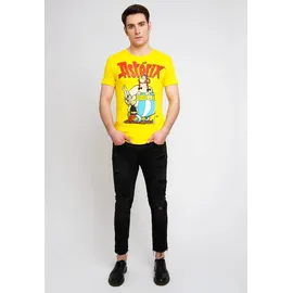 LOGOSHIRT T-Shirt "Asterix und Obelix", Herren, Gr. XS, gelb, 100% Baumwolle, bedruckt, normal, Rundhals, Shirts T-Shirt, mit kultigem Frontprint