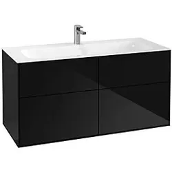 Villeroy und Boch Finion Waschtischunterschrank F05000PH 119,6x59,1x49,8cm, Glossy Black Lacquer