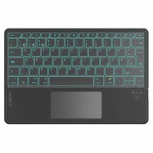 Inateck Tablet Tastatur mit Touchpad,KI-Funktion,Ultra Slim Tastatur für Windows, iPad OS, Android, iOS-Systeme,7-Farbiger Hintergrund Beleuchtung,Unterstützen Selbst Entwickelte App,QWERTZ,KB01104