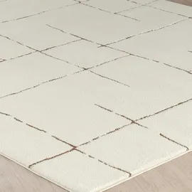 livabliss "PRAGUE", braun, B:200cm H:14mm L:275cm, Kunstfaser, Teppiche, Teppich, Skandi Design, Modern Boho Kurzflor Wohnzimmerteppich, Schlafzimmer