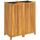 vidaXL Pflanzkübel mit Einlage 84x42x100 cm Massivholz Akazie