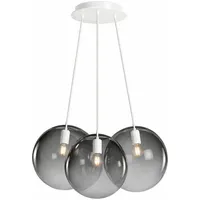 s.luce Orb Cluster 3-flg. 30 cm Rauch/Weiß rund