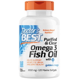 Doctor's Best Purified & Clear Omega-3 Fish Oil 1000 mg Softgels 120 St.