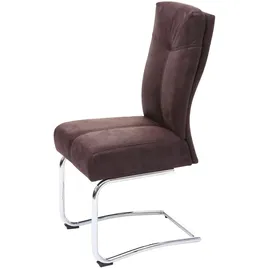 chefgastro Esszimmerstuhl Textil Braun 2er Set