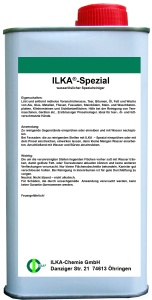 ILKA Spezial Fassaden-, Stein- und Glasreiniger, Löst und entfernt mühelos Verschmutzungen an Metall, Steinen und Glas, 1 Liter - Flasche