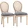 Homcom Küchenstuhl Rattan grau 2er Set