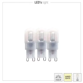 Shada LED-Stiftsockellampe 0620135 2,5 W G9 warmweiß 3 St.