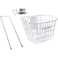 Harilla Fahrradkorb vorne, Fahrradkorb, abnehmbar, Damen und Herren, Fahrradgepäckkorb, Fahrrad-Lastenkorb zum Einkaufen, Reisen, Reiten, Weiß