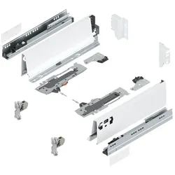 Blum TANDEMBOX antaro Schubkasten M mit TIP-ON BLUMOTION, Seidenweiß, Befestigungsart: Inserta