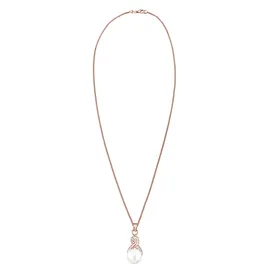Elli Perlenkette Infinity Kristalle Süßwasserzuchtperle 925 Sterling Silber roségold