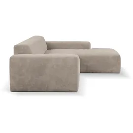 otto home Ecksofa OTTO HOME "Zeus-L modern & zeitlos, Breite 253 cm, bequemes Sofa", grau (hellgrau, beige), B:253cm H:70cm T:188cm, 90% Polyester, 10% Nylon, Sofas, Ecksofa, Curvy Trend Ecksofa mit urbaner Optik