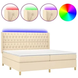 vidaXL Boxspringbett 200 x 200 cm Weiss