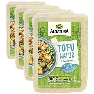 Alnatura Bio Tofu Natur Vegan, 200g (Packung mit 4)