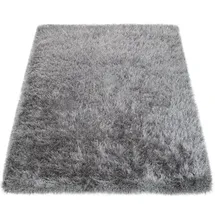Paco Home Hochflor Teppich Wohnzimmer Schlafzimmer Shaggy Einfarbig Flauschig Modern, Grösse:60x100 cm