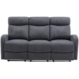 vente-unique Relaxsofa, 3 Evelyn - Polyester - grau