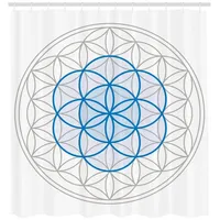 ABAKUHAUS Duschvorhang Blume des Lebens 175 x 220 cm