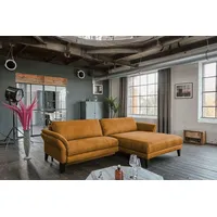 KAWOLA Sofa MALTA Ecksofa Stoff cognac Recamiere rechts -