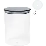 Bastion Collections Vorratsdose Ribbed mit Streifen aus Glas H. 16,5cm