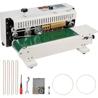 Vevor Kontinuierliche Beutelband-Versiegelungsmaschine, 0,24-0,47 Zoll/6-12 mm Siegelbreite, Horizontale Bandsiegelmaschine