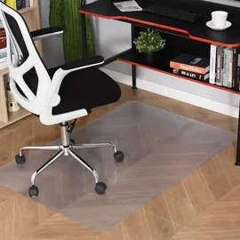 Homcom Bodenschutzmatte für Hartböden Kunststoff, Transparent, 90L x120B cm