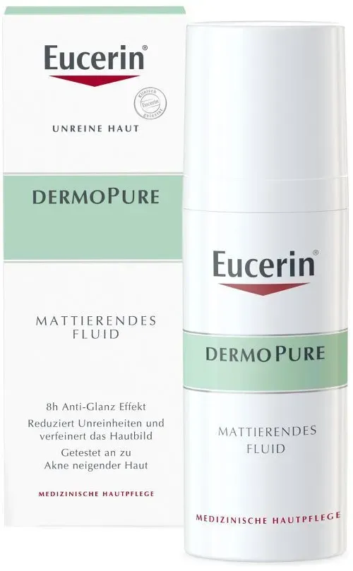 Eucerin® DermoPure Mattierendes Fluid – für unreine, zu Akne neigende Haut & mattiert mit 8-Stunden Anti-Glanz-Effekt Creme 50 ml Unisex 50 ml Creme