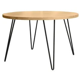 miliboo Runder Esstisch 116 x 76 cm braun/schwarz