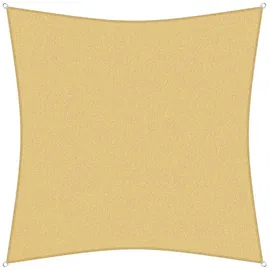 sunprotect 12010 Professional Sonnensegel, 2,5 x 2,5 m, Quadrat, wind- & wasserdurchlässig, beige