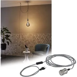 Neordic Eldar inkl. Stecker E27 max. 20W Grau/Nickel dimmbar Metall