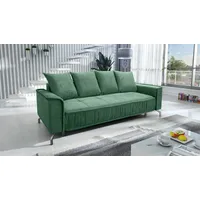 Schlafsofa Sofa 3-Sitzer FLORENCE Stoff Bubble Flaschengrün