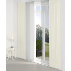 Schiebegardine WIRTH "Torbole" Gr. 4, beige, B:60cm H:245cm, Jacquard, Baumwolle, Polyester, Gardinen