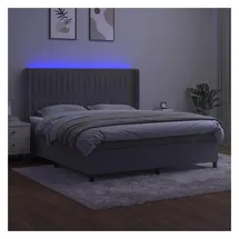 vidaXL Boxspringbett 180 x 200 cm Hellgrau