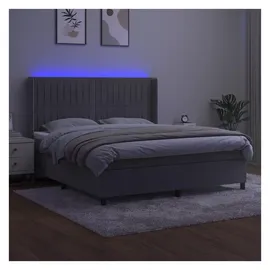 vidaXL Boxspringbett 180 x 200 cm Hellgrau