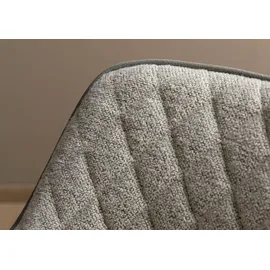 MASSIVMOEBEL24.DE Drehstuhl Polyester hellgrau/grau 2er Set