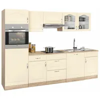 wiho Küchen Küchenzeile »Linz«, ohne E-Geräte, Breite 280 cm, beige