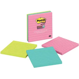 Post-it Super Sticky Miami Haftnotizen extrastark farbsortiert, 3 Blöcke
