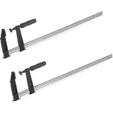 STAHLWERK Schraubzwinge 120x800 mm Klemmzwinge stabile F-Zwinge 2er Set