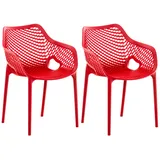 CLP 2er Set Stühle Air XL rot
