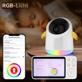 Avylet 2K/3MP Babyphone mit Kamera APP 360° 5" WLAN Video Babyfone