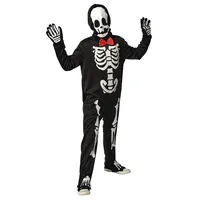 Rubies Elegantes Skelett-Kostüm für Kinder, Jumpsuit, Fliege, Handschuhe und Maske, offizielle Rubies für Halloween, Karneval, Geburtstag und Party